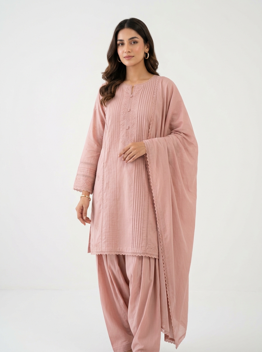Classic Solid Color Cotton Shalwar Qameez