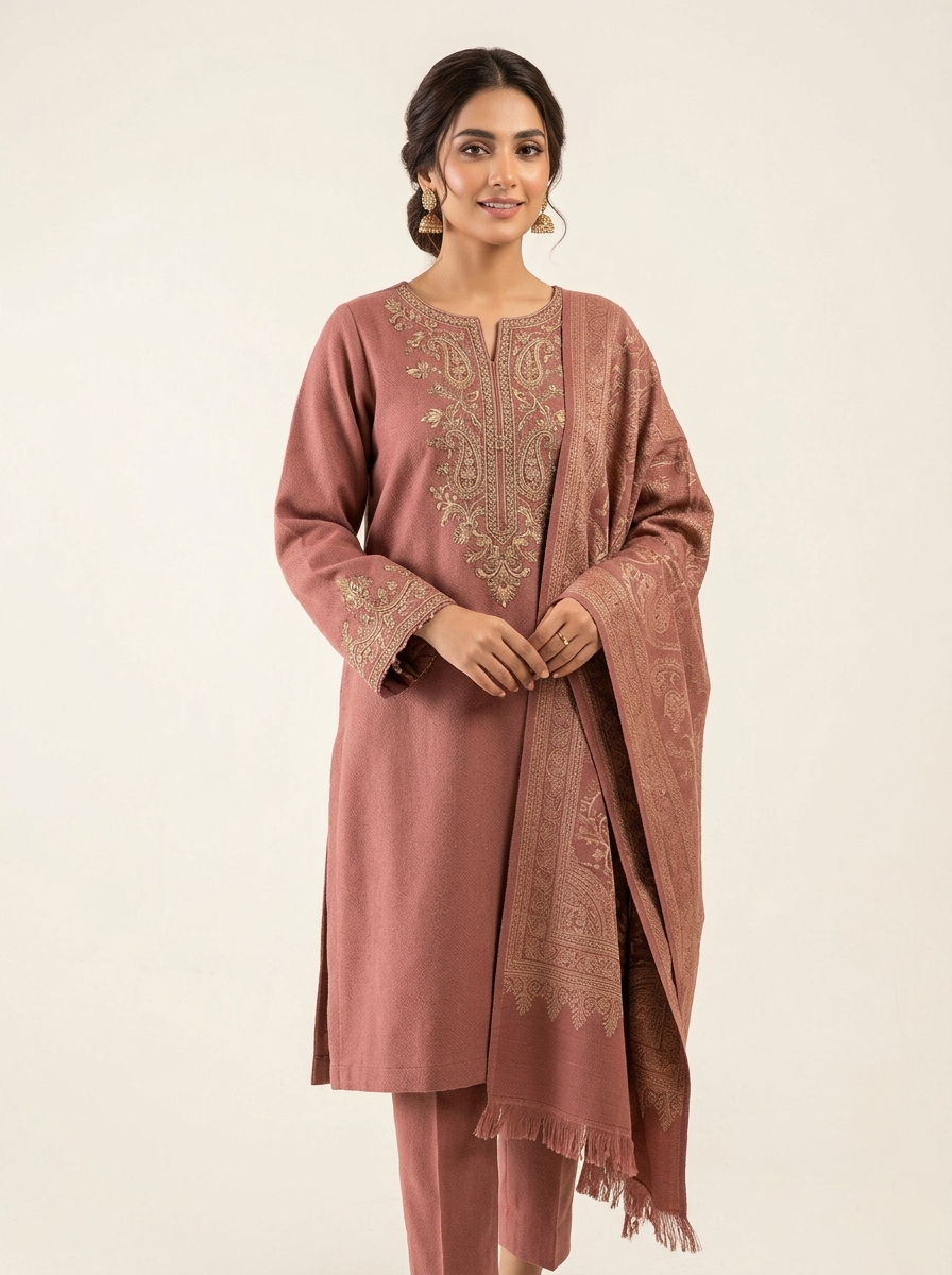 Designer Khaddar Winter Collection (3-Piece)